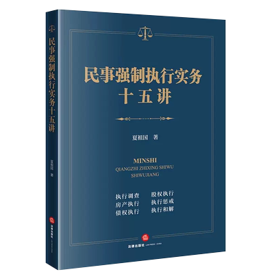 正版民事强制执行实务十五讲 夏祖国 法律出版社 人民法院执行工作指引参考案例 执行监督检察官律师公司法务办案工具教材教程书