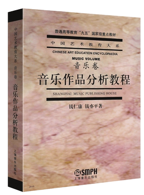正版音乐作品分析教程 音乐卷 中国艺术教育大系 普通高等教育九五重点教材 上海音乐出版社 钱仁康 钱亦平著 音乐理论书籍
