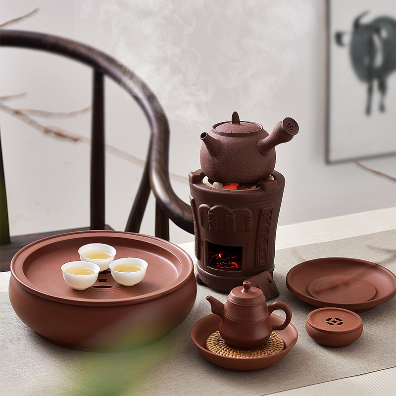 潮汕复古电陶炉火炭炉功夫茶具套装煮茶功夫茶炉朱泥手拉壶砂铫壶在类目 餐饮具, 茶具, 功夫茶具中 - 来自Buy2taobao.com提供专业的淘宝代购服务