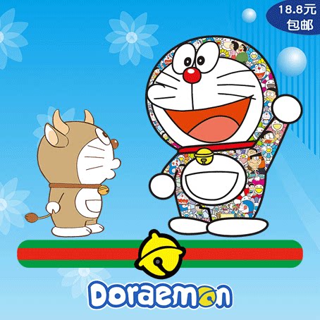 2022卡通动漫q版哆啦a梦联名款热转印烫画a级白墨diy可水洗装饰贴