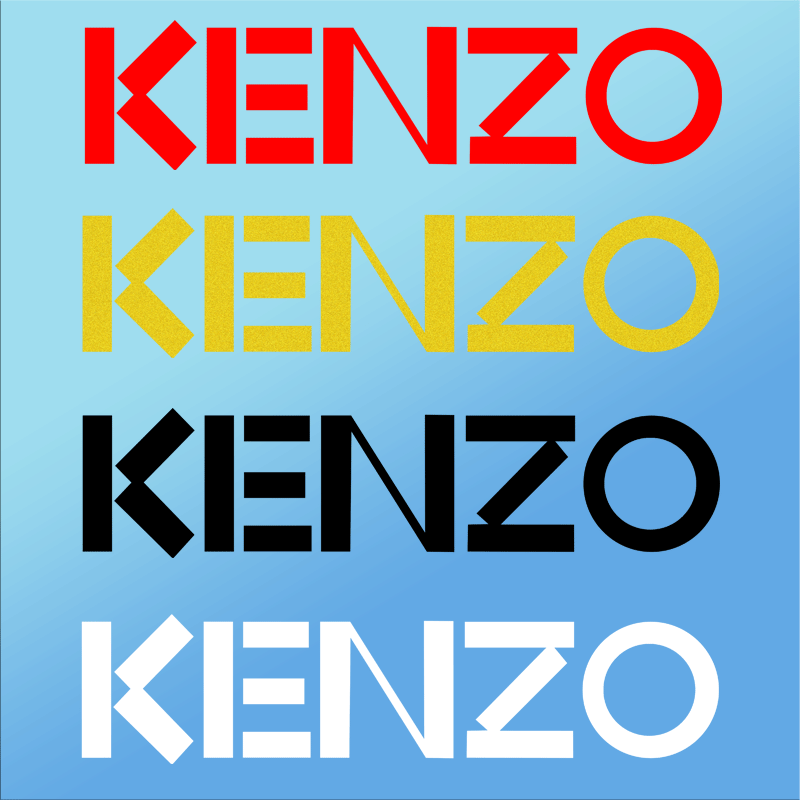 潮牌简约英文kenzo印花图案烫画贴手工diy装饰花贴热转印柯式烫画