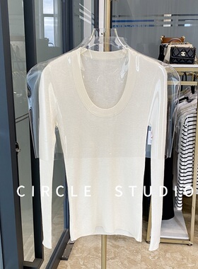 秋冬刚需！100羊毛百搭简约大气显瘦内搭叠穿U领套头针织衫女打底