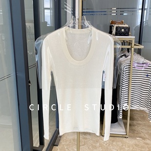 秋冬刚需！100羊毛百搭简约大气显瘦内搭叠穿U领套头针织衫女打底