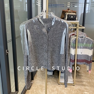 小香风短款 法式 满珠片显气质针织开衫 设计感美银箔纱 外套女 优雅