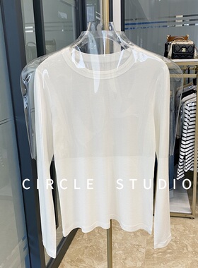 主推Baby面膜 软糯亲肤天丝羊毛圆领长袖T恤女轻薄百搭打底衫上衣