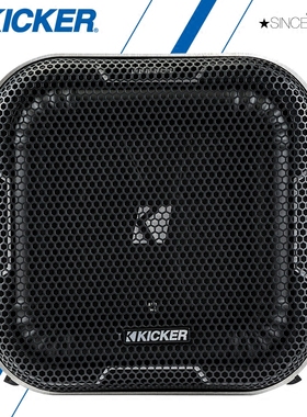 汽车音响K牌KICKER铝外壳8英寸反射音箱L7QB82小金钢包安装