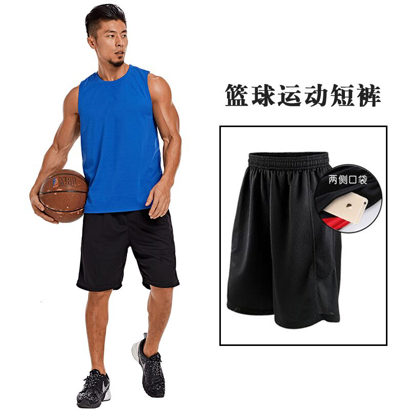 NBA篮球训练短裤男宽松过膝五分裤速干跑步健身裤中长裤运动透气