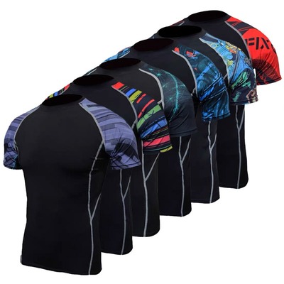 紧身衣男速干服跑步透气长袖篮球打底运动健身房训练弹力短袖上衣