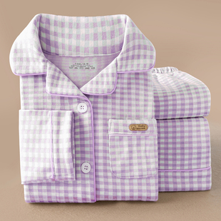 儿童睡衣A类德绒厚款春秋男女童中大童家居服开衫套装格子两件套