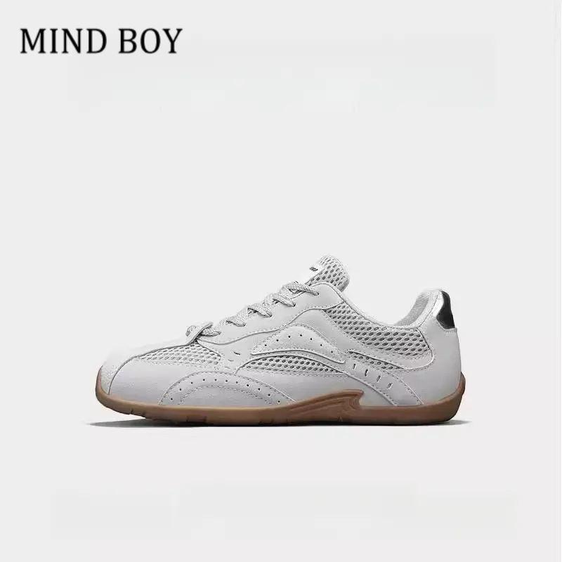 MIND BOY2025男鞋夏网面透气德训鞋男款休闲时尚复古赛车鞋阿甘鞋