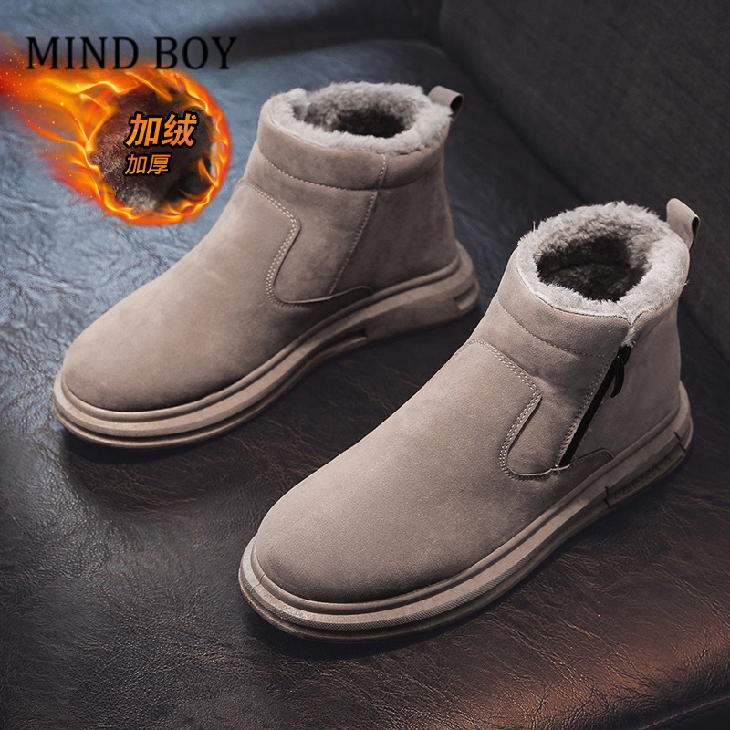MINDBOY2025新款加绒加厚雪地靴