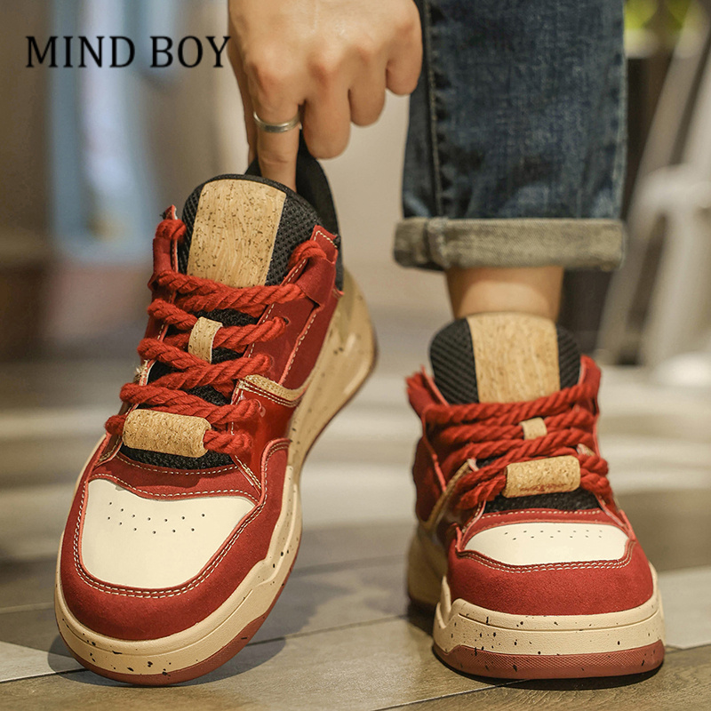 MINDBOY2025春季新款板鞋面包鞋