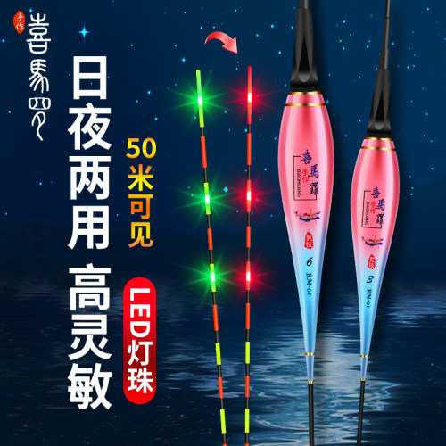 喜马罗纳米夜光漂电子漂咬钩变色