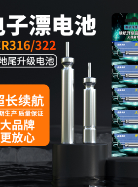 夜光漂电池鱼漂通用CR316/322夜钓浮漂电子漂专用天地尾CR425电子