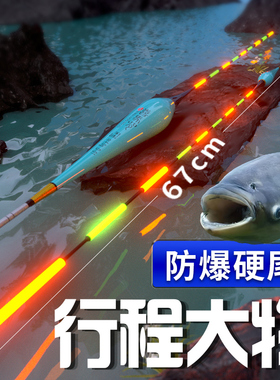 喜马罗大物夜光漂咬钩变色电子漂硬尾加粗浮漂日夜两用鲢鳙鱼漂
