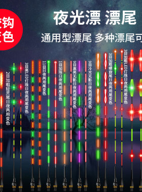 LED咬钩变色漂尾电子夜光漂日夜两用重力感应高灵敏浮漂鱼漂