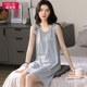 背心睡衣裙2024新款 无袖 裙子夏天吊带裙冰丝 夏季 莫代尔睡裙女款