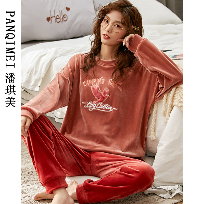 海岛绒家居服套装女潘琪美