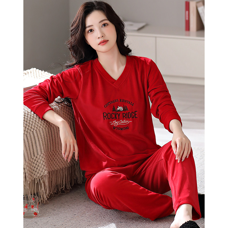 红色睡衣女冬季珊瑚绒加厚加绒本命年可外穿运动海岛绒秋冬家居服,女士内衣/男士内衣/家居服,睡衣/家居服套装,淘宝优惠券,粉丝福利购,淘宝优惠卷