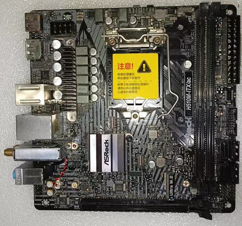 华擎h510m itx/ac台式机主板1200针支持10700 11900kfcpu处理器