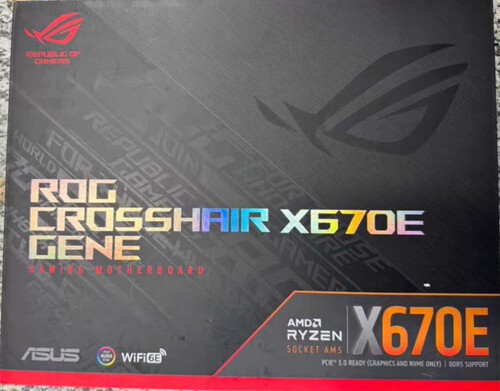 华硕rog crosshair x670e gene主板am5支持7800x 9700x 9950xcpu