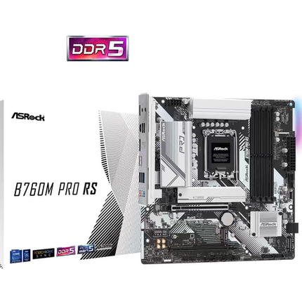 华擎B760M Pro RS/D5 1700主板支持i914900KF12/13/14代cpu