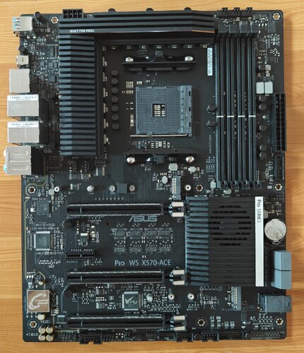 华硕PRO WS X570-ACE工作站台式机主板AM4支持2600 3700 5950xcpu