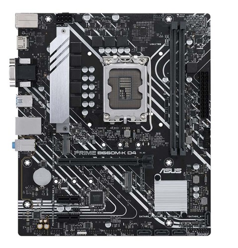 华硕PRIME B660M-K D4台式机主板1700针支持12/13/14代cpu处理器