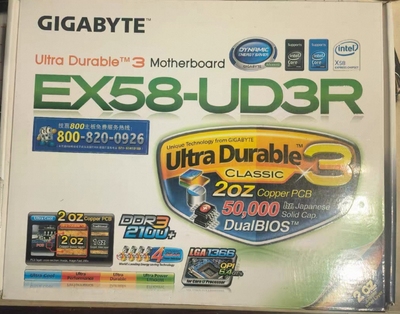技嘉ex58-ud3r主板1366针支持x5670 x5680 950 990xcpu处理器