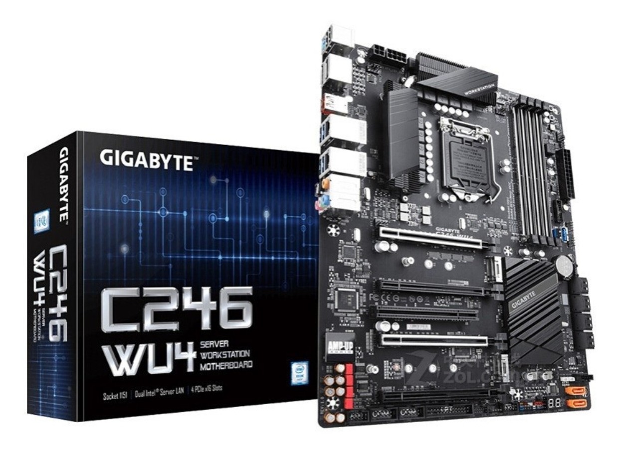 技嘉C246-WU4主板1151支持8700 9900 2124 2236 2288g cpu处理器 - 实物图