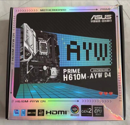 华硕H610M-AYWD4支持14代cpu