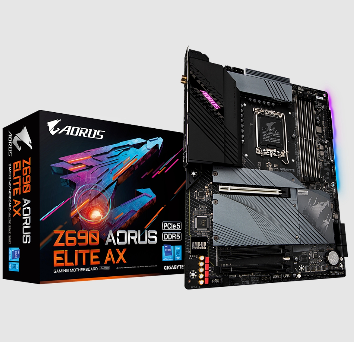 技嘉Z690 AORUS ELITE AX D5内存1700针主板支持12/13/14代cpu