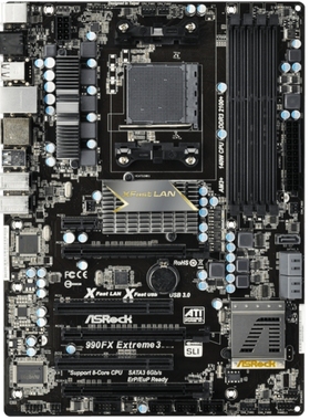 华擎990fx extreme3极限玩家主板am3支持6300 8350 8370cpu处理器