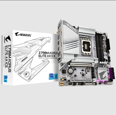 技嘉Z790M AORUS ELITE AX ICE 1700冰雕主板支持12/13/14代cpu