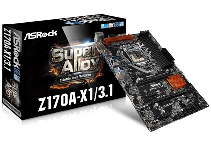 华擎Z170A-X1/3.1主板1151针支持6500 6600 6700 7700kcpu处理器