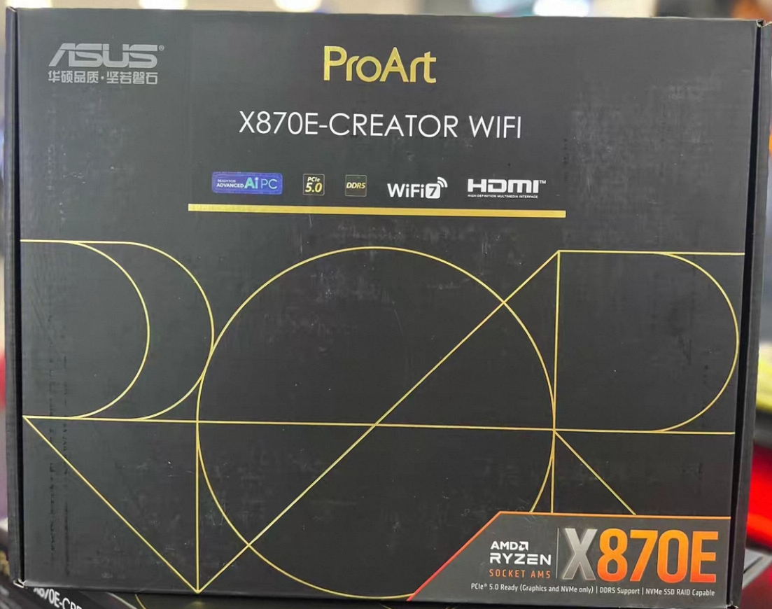 华硕ROG X870E-CREATOR WIFI主板AM5支持7800x 9700x 9950xcpu