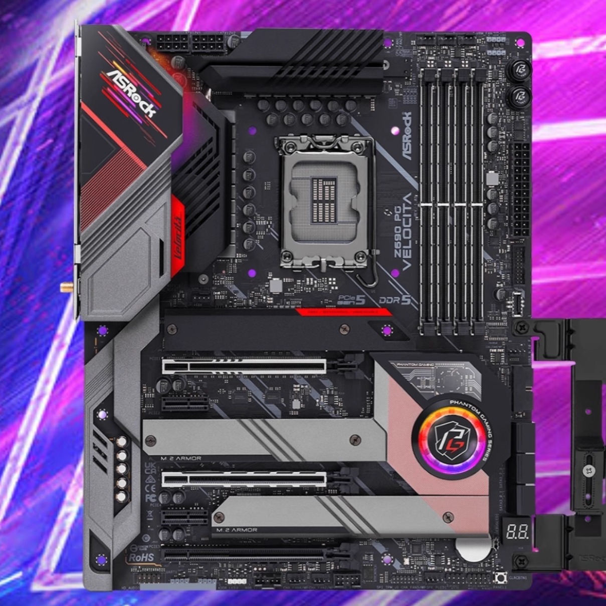 华擎Z690 PG Velocita 1700台式机主板支持12/13/14代cpu 5代内存