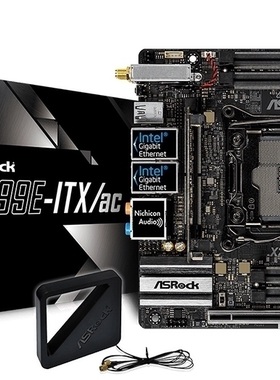 华擎X299E-ITX/ac台式机主板2066针支持i77800xi9 9900x10980xcpu