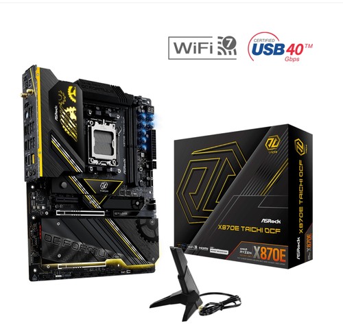 华擎x870e taichi ocf台式机主板am5支持7800x3d 9700x 9950xcpu