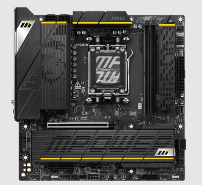 微星b850m power台式机主板am5支持7800x 9700x 9950xcpu处理器