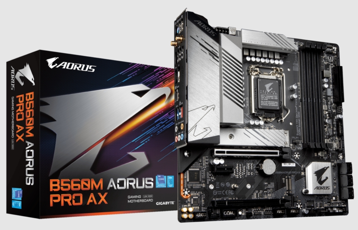 技嘉B560M AORUS PRO AX主板1200针支持10700 11900kf cpu带wifi