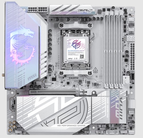 微星b850m edge ti max wifi刀锋主板am5支持7800x 9700x 9950cpu