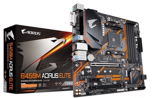 技嘉 B450M AORUS ELITE AM4台式机小雕主板支持3600 5600g 5950x