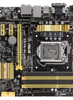 华硕 Z87M-PLUS1150台式机主板支持i54570i747704790kcpu处理器