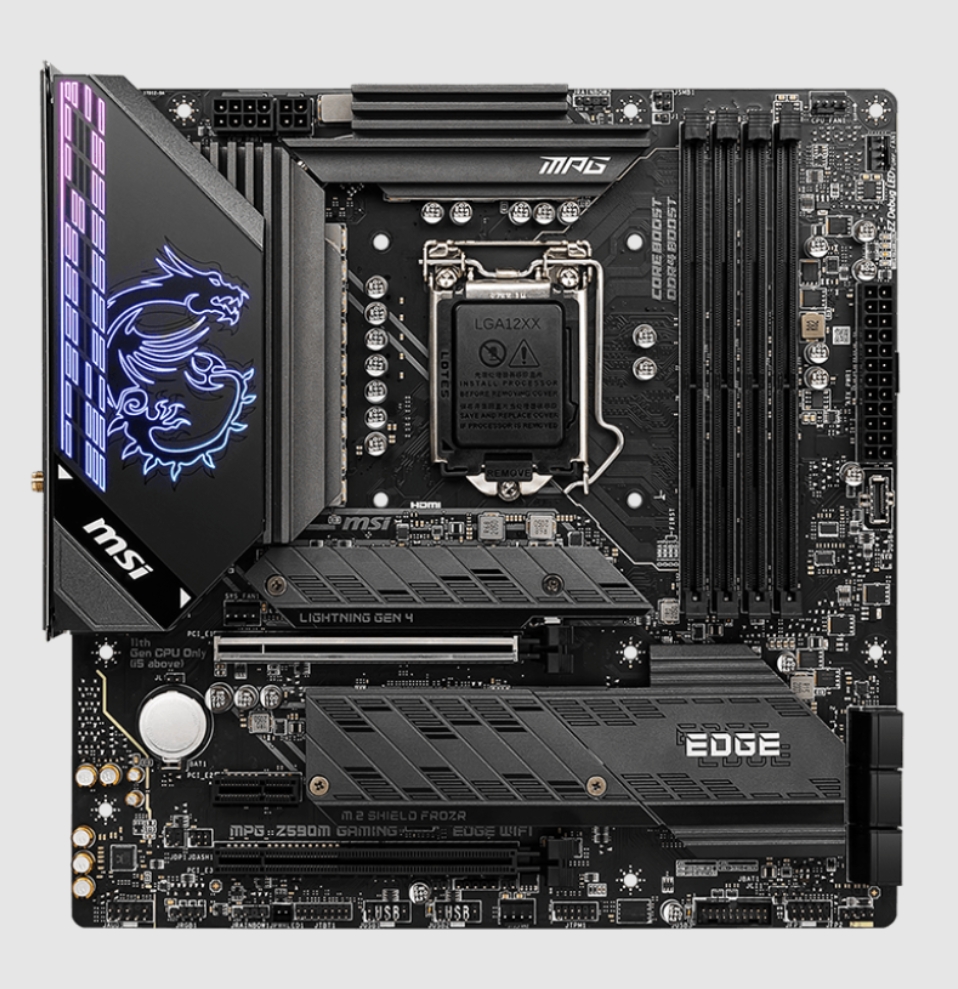 微星MPG Z590M GAMING EDGE WIFI主板1200支持10700 11900kf代cpu