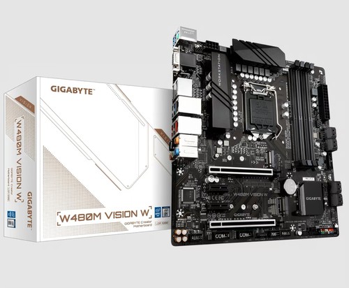 技嘉W480M VISION W主板1200针支持10700 11900k 1250 1370 1390p