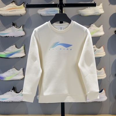 李宁长袖儿童反光套头无帽卫衣