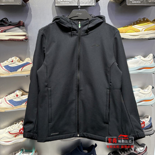 防泼水连帽加绒保暖休闲外套AFDU529 款 李宁运动风衣男士 2024冬季