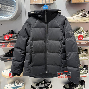 李宁短款羽绒服女子2025冬季新款防泼水鸭绒保暖连帽外套AYMV198