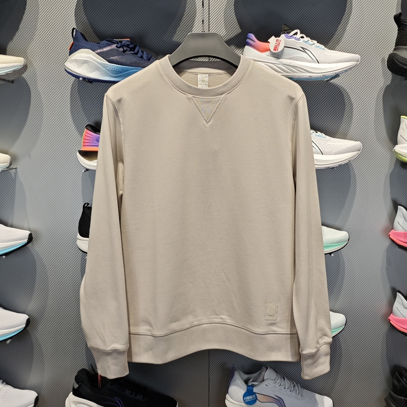 李宁休闲男子圆领宽松运动卫衣